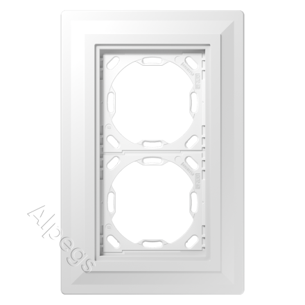 Рамка монтажная 2-ная заподлицо в штукатурку и гипсокартон от 12.5 мм, 0 мм