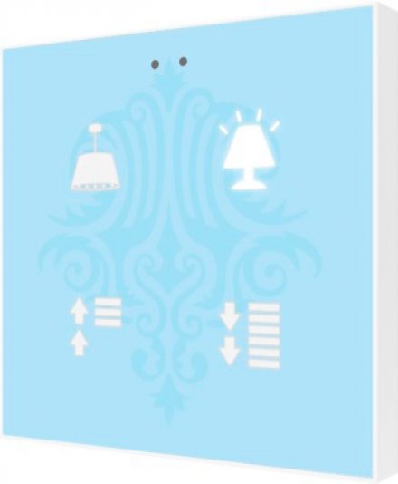 Выключатель сенсорный KNX Flat F4, 4-кнопочный, в уст. коробку, произвольная графика