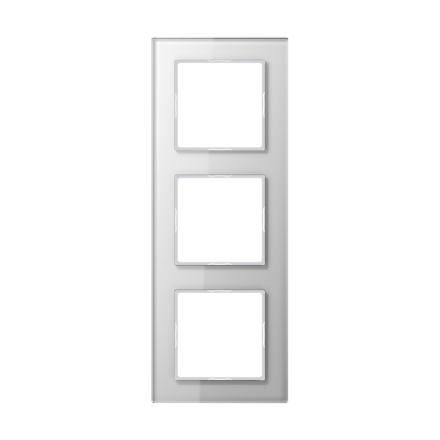 AC583GLWW Рамка 3-кратная; матовое белое стекло