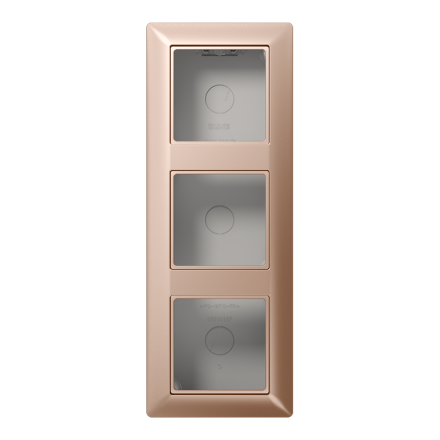 AS583ACH Коробка для накладного монтажа 3-кратная; шампань