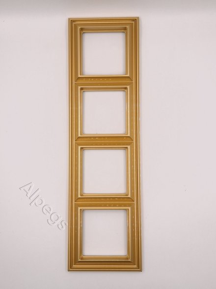 Eco Profi DECO - Рамка для вертикальной и горизонтальной установки 4-местная, цвет золото EPD484GO