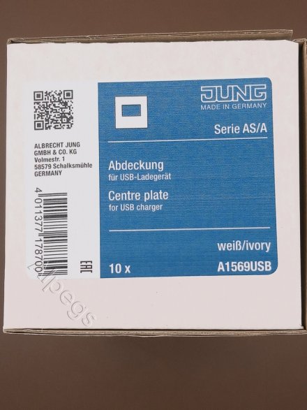 A500 Накладка для USB-зарядных устройств без видимого винта, термопласт, слоновая кость A1569USB