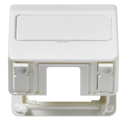 CD554KLWW Крышка пружинная для штепсельных розеток с фиксатором и полем для надписи 23?29 мм; белая