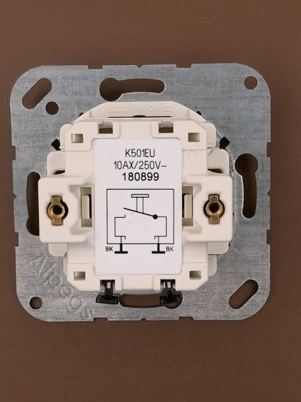 Механизм серии LS1912 одноклавишный, крепление винтами, без монтажных лапок K501EU