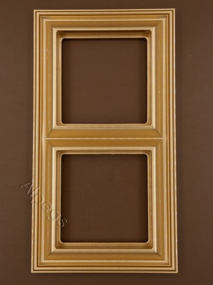 Eco Profi DECO - Рамка для вертикальной и горизонтальной установки 2-местная, цвет золото EPD482GO