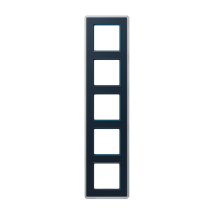 A VIVA Рамка 5-ная, стекло цвет Синий, Jung AV585GLMNB