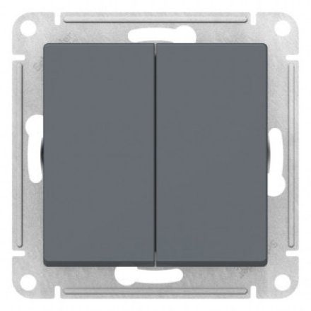 ATLASDESIGN 2-клавишный ПЕРЕКЛЮЧАТЕЛЬ, перекрестный, 2 x сх. 7, 10АХ, механизм, ГРИФЕЛЬ, ATN000773
