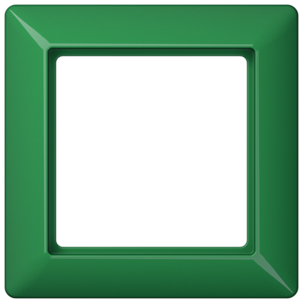 AS581BFGN Рамка 1-кратная для вертикальной и горизонтальной установки; термопласт, зеленая