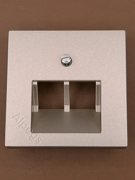 A569-2BFPLUACH A 500,Крышка для двойной телефонной и компьютерной розетки UAE, шампань