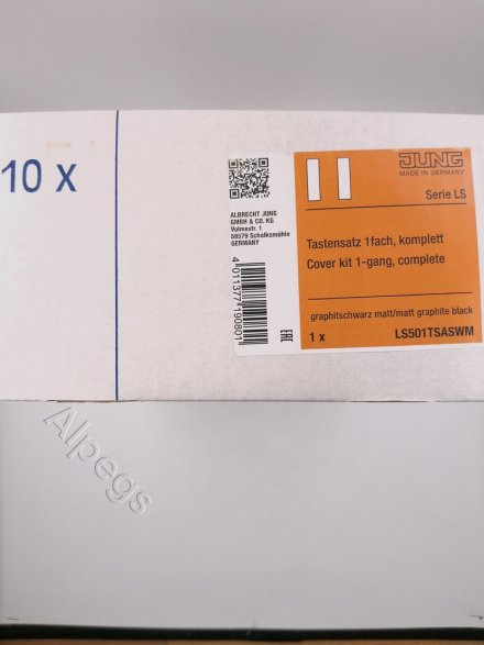 Набор накладок 1 группа для модулей F50, термопласт, черный матовый LS501TSASWM