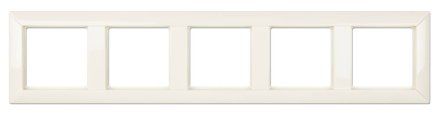 EP485 Рамка 5-кратная для вертикальной и горизонтальной установки; слоновая кость