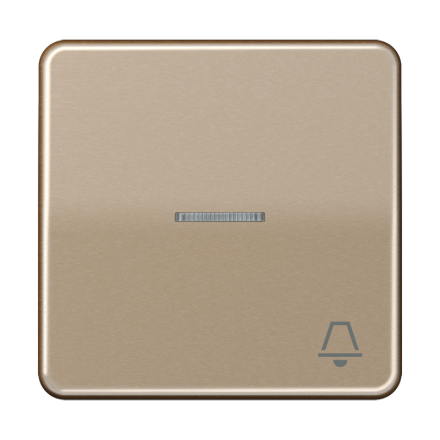 CD590KO5KGB Клавиша с окошком и символом звонок для выключателей с подсветкой; золотая бронза