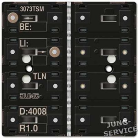 3073TSM KNX кнопочный модуль с интегрированным шинным сопряжением стандарт 3 группы