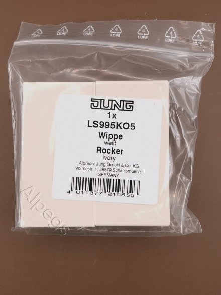 LS995KO5 Клавиши для сдвоенного выключателя с подсветкой; слоновая кость