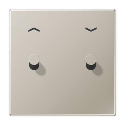 Центральная плата с символом «стрелки», 1 пост, 2 тумблера,конус; металлическое исполнение; нержавеющая сталь; серия LS