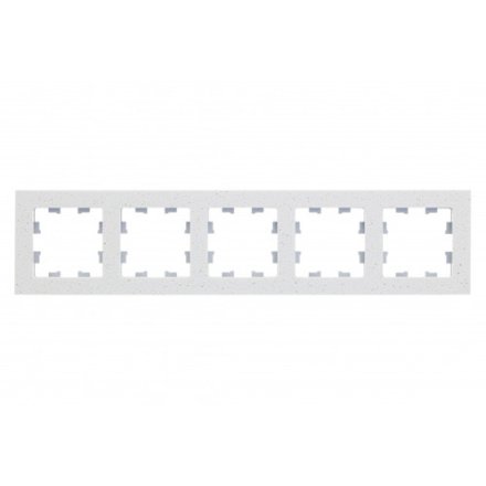 ATN343105 - AtlasDesign NATURE 5-постовая РАМКА, МРАМОР КРЕМ РОЯЛ