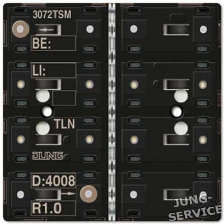 3072TSM KNX кнопочный модуль с интегрированным шинным сопряжением стандарт 2 группы