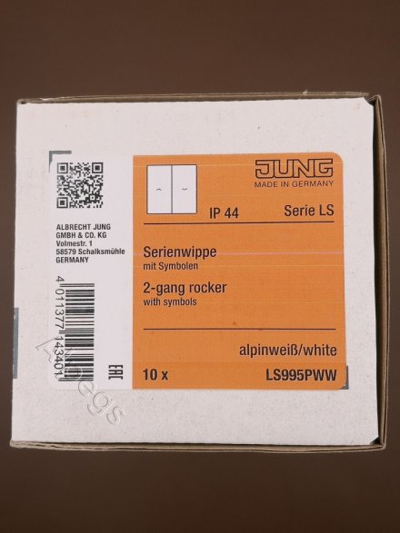 LS995PWW Клавиша для выключателя управления жалюзи; белая