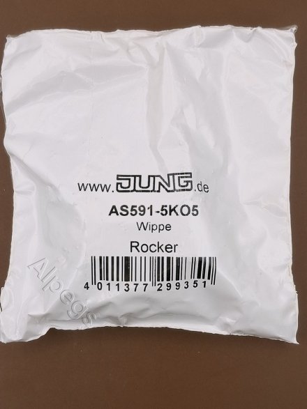 AS591-5KO5 Клавиши для сдвоенного выключателя с окошком для подсветки; слоновая кость