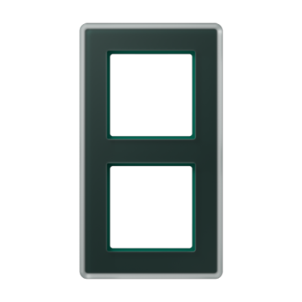 A VIVA Рамка 2-ная, стекло цвет Изумруд, Jung AV582GLMSG