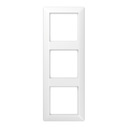 AS583BFWW Рамка 3-кратная для вертикальной и горизонтальной установки; термопласт, белая