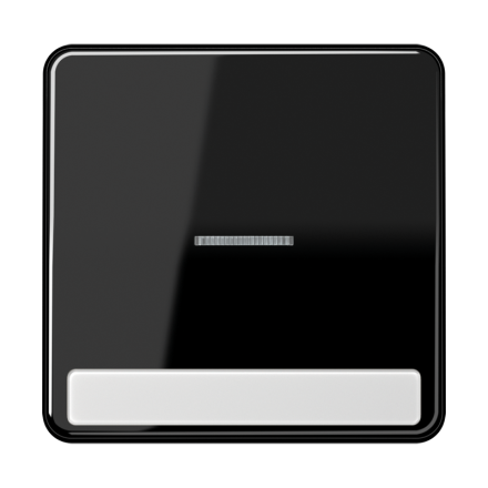 CD590NAKO5SW Клавиша с окошком для выключателя с подсветкой и полем для надписи; черная