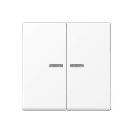 A500 Клавиша 2-ная с двумя линзами, цвет Матовый белый, Jung A595KO5WWM