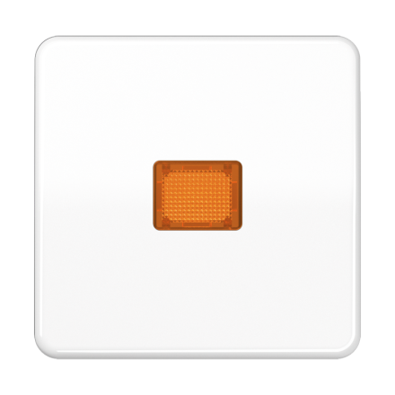 CD590KOBFWW Клавиша с оранжевым окошком для выключателя с подсветкой; белая
