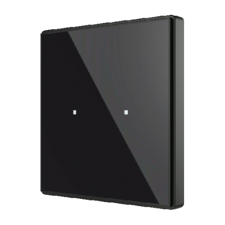Выключатель сенсорный KNX Square TMD, 2-кнопочный, цвет черный