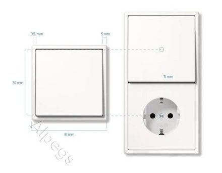 LS990SW Клавиша для выключателя и кнопки; черная