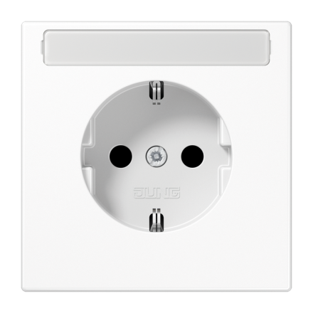 LS1520KINAWW Штепсельная розетка SCHUKO 16A, 250V  с защитой от детей и полем для надписи; слоновая кость