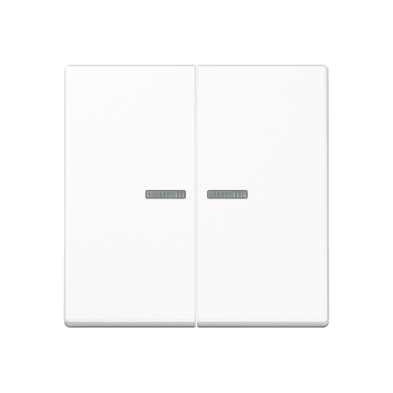 A595KO5WW Клавиша с окошками для сдвоенного выключателя; белая