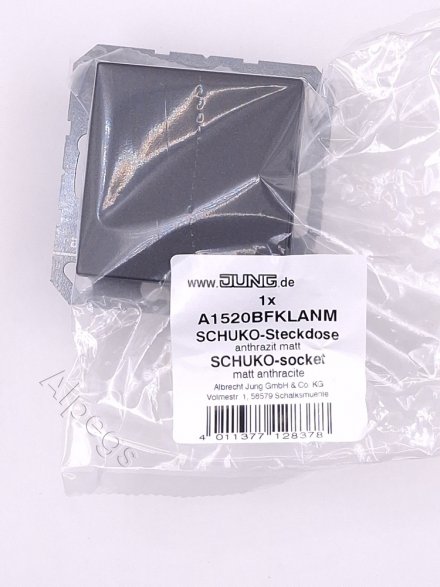 Розетка с заземляющими контактами 16А/250 В с защитой от детей, A1520BFKIANM