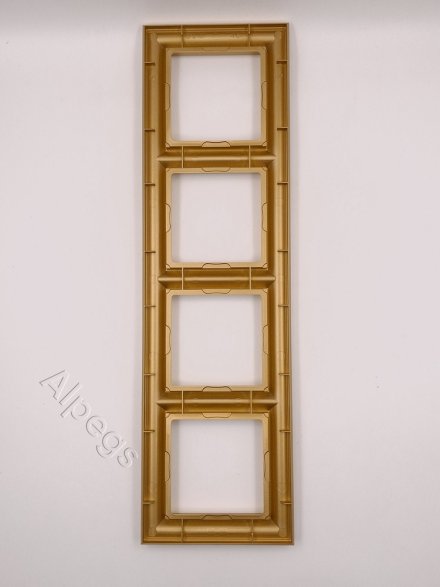 Eco Profi DECO - Рамка для вертикальной и горизонтальной установки 4-местная, цвет золото EPD484GO