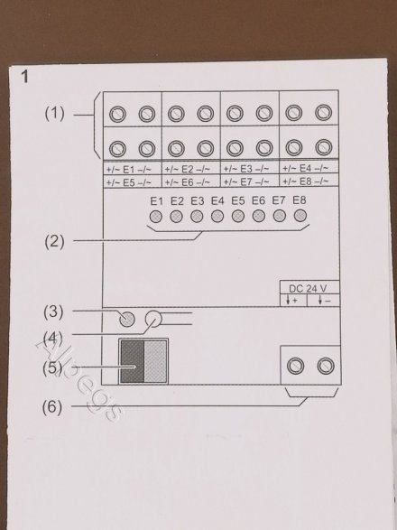 2128REG KNX/EIB-ввод бинарный; 8 входов