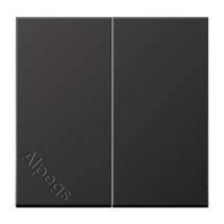 EcoProfi Клавиша для двойного выключателя, черный матовый EP495SWM