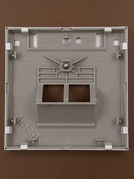 LSmetal Накладка для комп. розетки 2хRJ45, алюм. AL2969-2UA