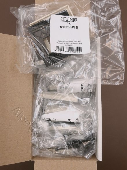 A500 Накладка для USB-зарядных устройств без видимого винта, термопласт, слоновая кость A1569USB