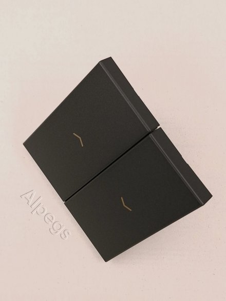 LSmetal Клавиша 2-ная со стрелками вверх/вниз, dark (лакир.алюм.) AL2995PD