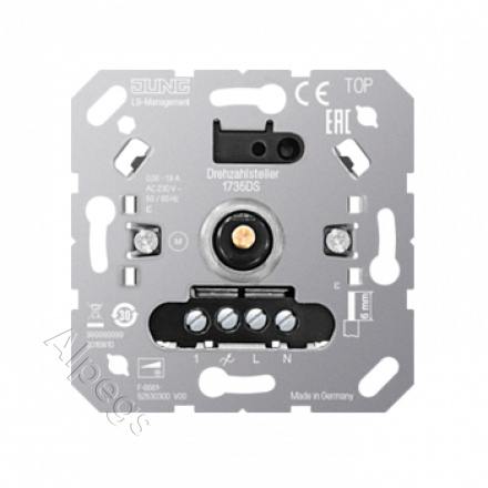 Регулятор частоты вращения для вентиляторов Jung 1735DS