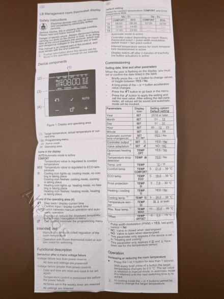 Дисплей стандарт для контроллёра комнатной температуры, черный, LS990 LS1790DSW