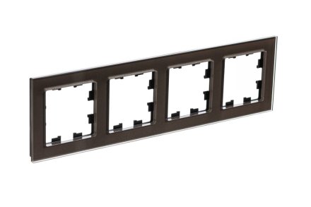 ATN320604 - AtlasDesign Nature Рамка на 4 поста, стекло мокко