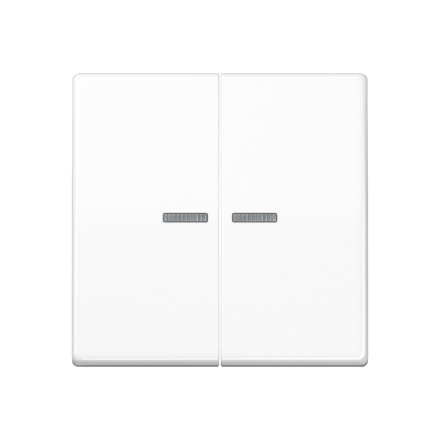 AS591-5KO5BFWW Клавиши для сдвоенного выключателя с окошком для подсветки; термопласт; белые