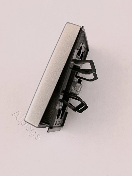 Выключатель двухклавишный Eco Profi 10А, алюминий, EP495AL