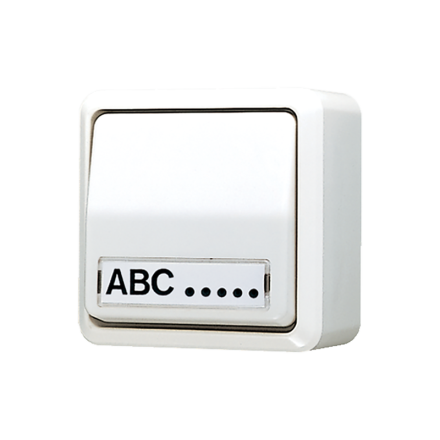 606ANAWW Выключатель 10 AX 250 V   для накладного монтажа, с полем для надписи; белый