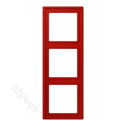 Jung Рамка на 3 поста, дюропласт Les Couleurs Le Corbusier, цвет rouge vermillon 31 LC983227