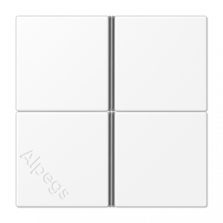 Набор накладок 4 группы для модулей F40, термопласт, белый матовый LS404TSAWWM