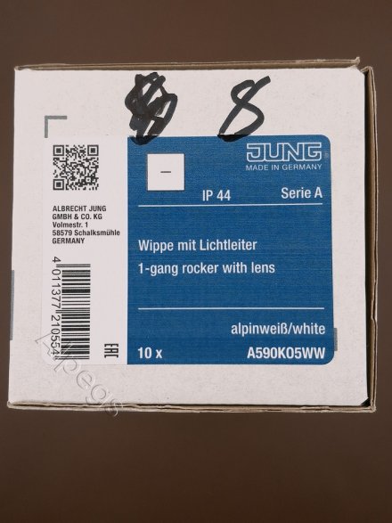 A590KO5WW Клавиша для контрольного выключателя; белый