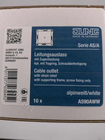 A590AWW Подсоединитель провода с разгрузкой натяжения; белый