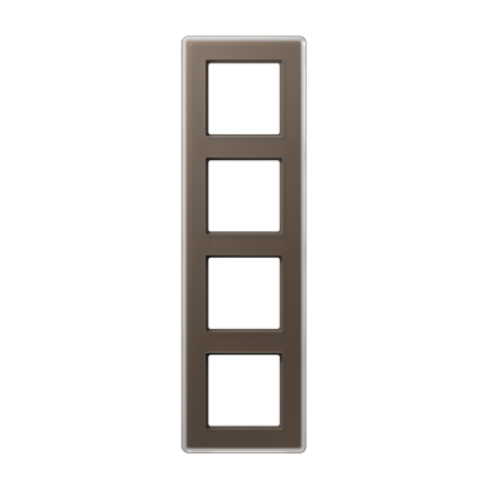 A VIVA Рамка 4-ная, стекло цвет мокко, Jung AV584GLMMO